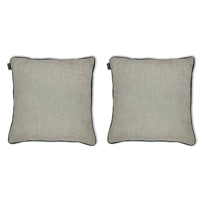 Set of 2x Classic decorative pillows with piping 45x45 cm