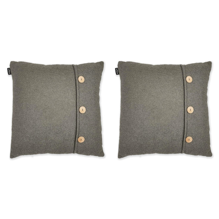 Set of 2x Good Night decorative pillows with buttons 45x45 cm