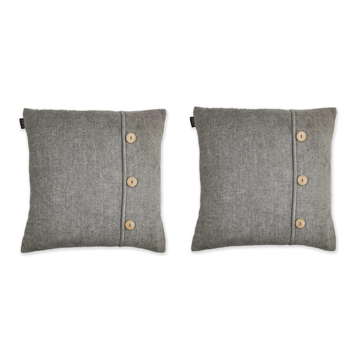 Set of 2x Good Night decorative pillows with buttons 45x45 cm